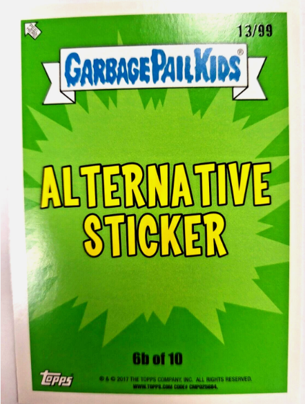 2017 GPK 13/99 SUPER CLEAN COPY Battle Of The Bands Cracking Corgan Spit BLUE