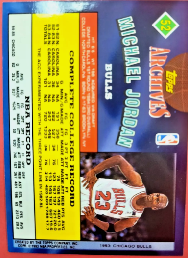 1992-93 Topps Archives - THE GOAT Michael Jordan #52